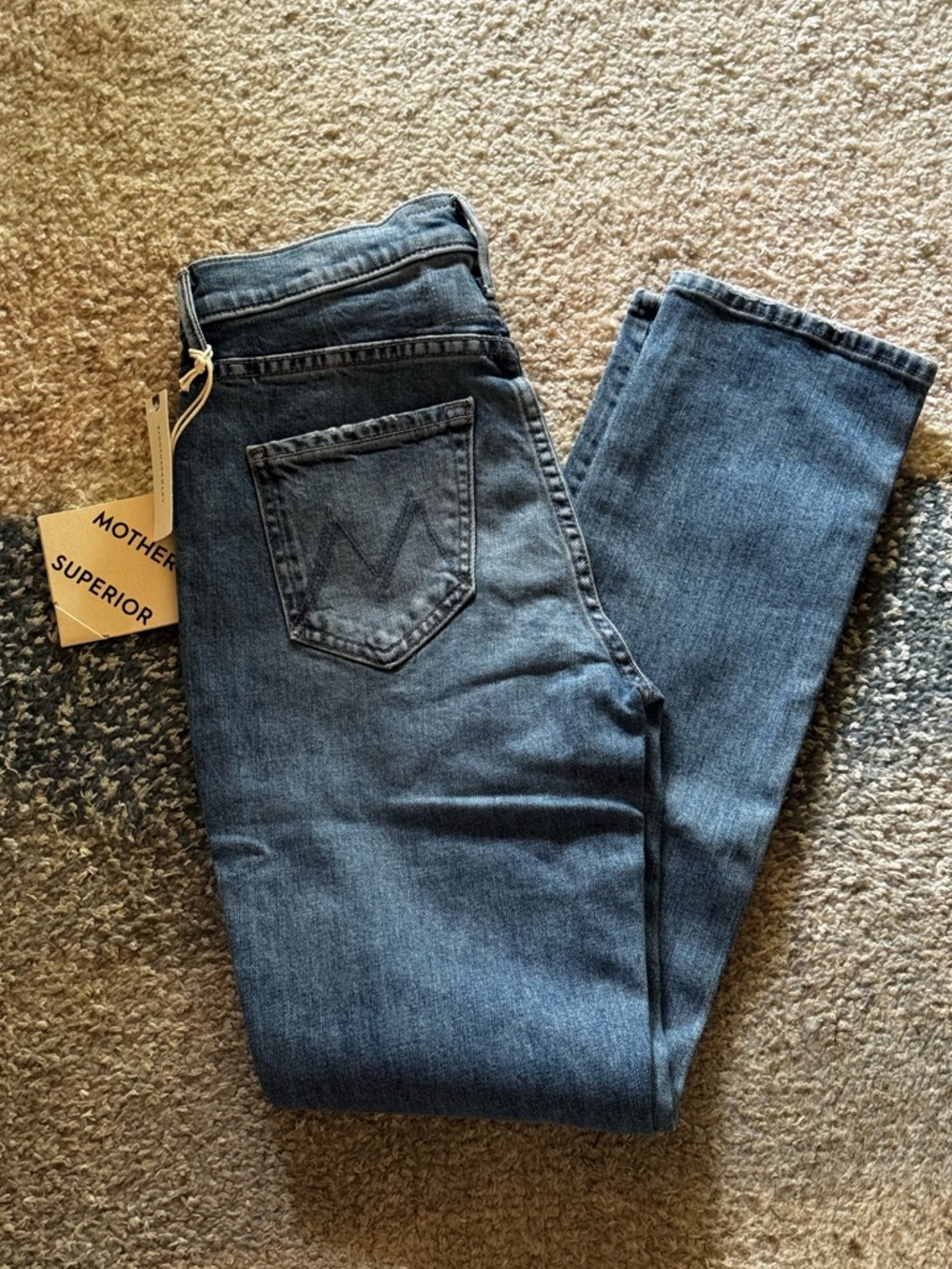 NEW MOTHER The Dazzler Flood Mid-Rise  Straight Leg Jeans - Picture 5 of 8